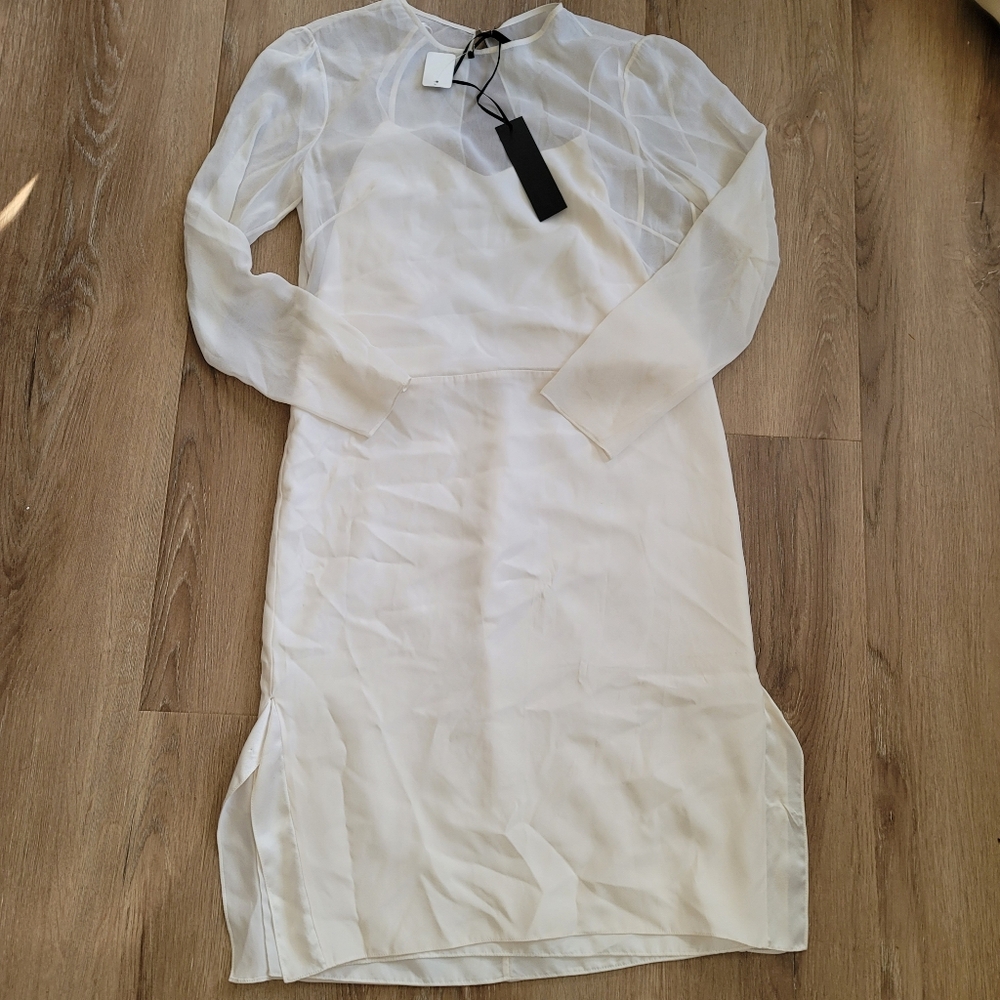 Jenni Kayne White Long Sleeve Dress